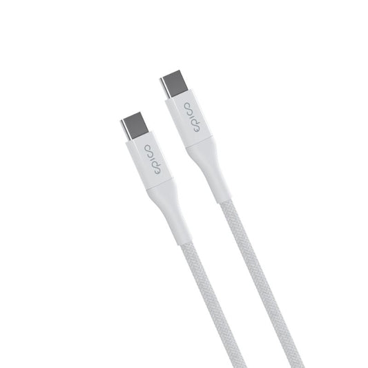Opletený PD kabel Epico 0,3m USB-C na USB-C - bílý - istyle.work