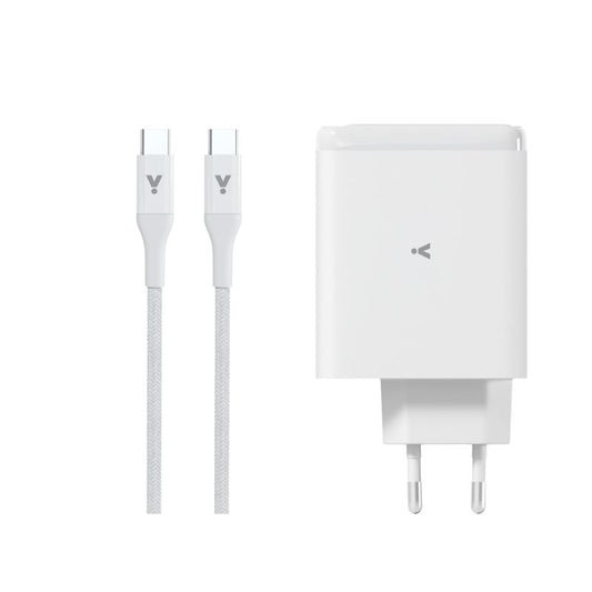 100W GaN adaptér s 2m USB-C kabelem iSTYLE - bílý - istyle.work