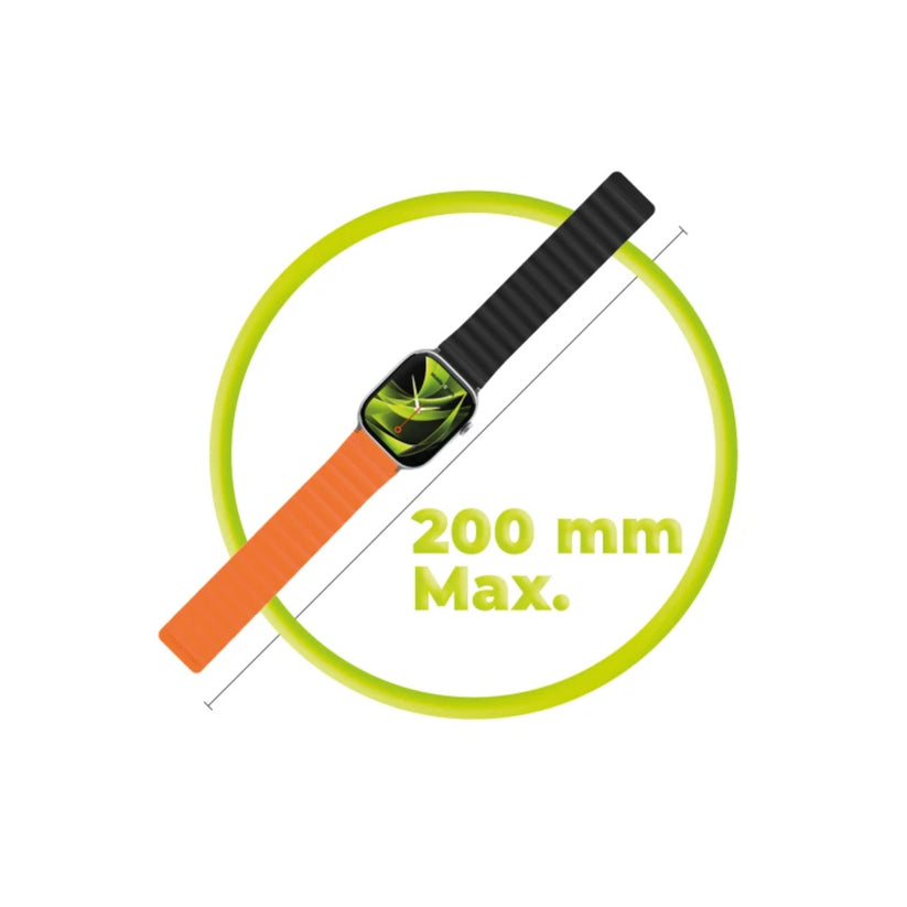 Řemínek pro Apple Watch 42/44/45/49 mm Mobile Magnetic Strap II - oranžový/černý - istyle.work