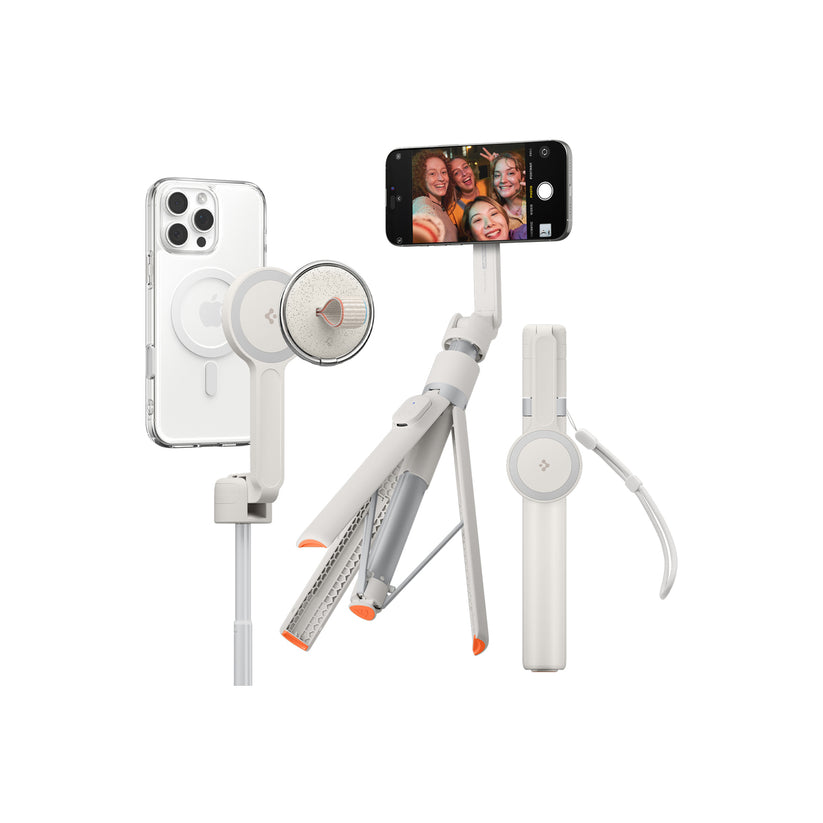 Stativ Spigen Selfie Stick MagSafe+ Tripod - světlý - istyle.work