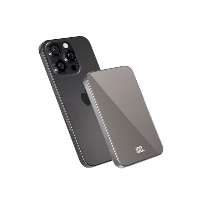 MagSafe bezdrátová powerbanka Epico UltraPack 5000mAh Mag+ - stříbrná - istyle.work