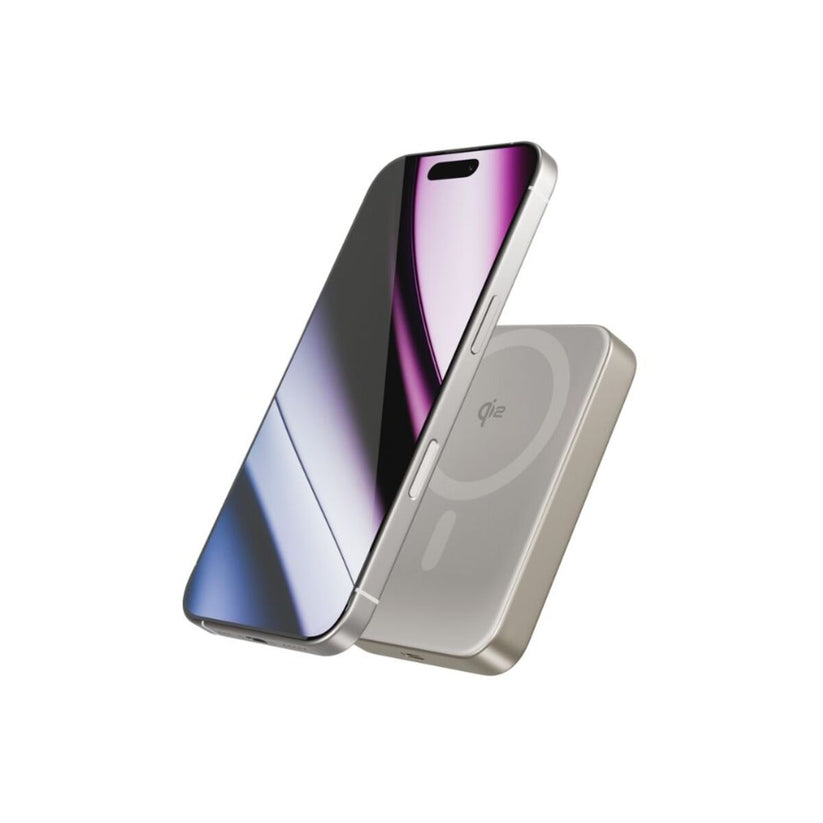 Hliníková bezdrátová powerbanka Epico UltraPack Qi2 10000mAh Mag+ EM71b - titanová - istyle.work