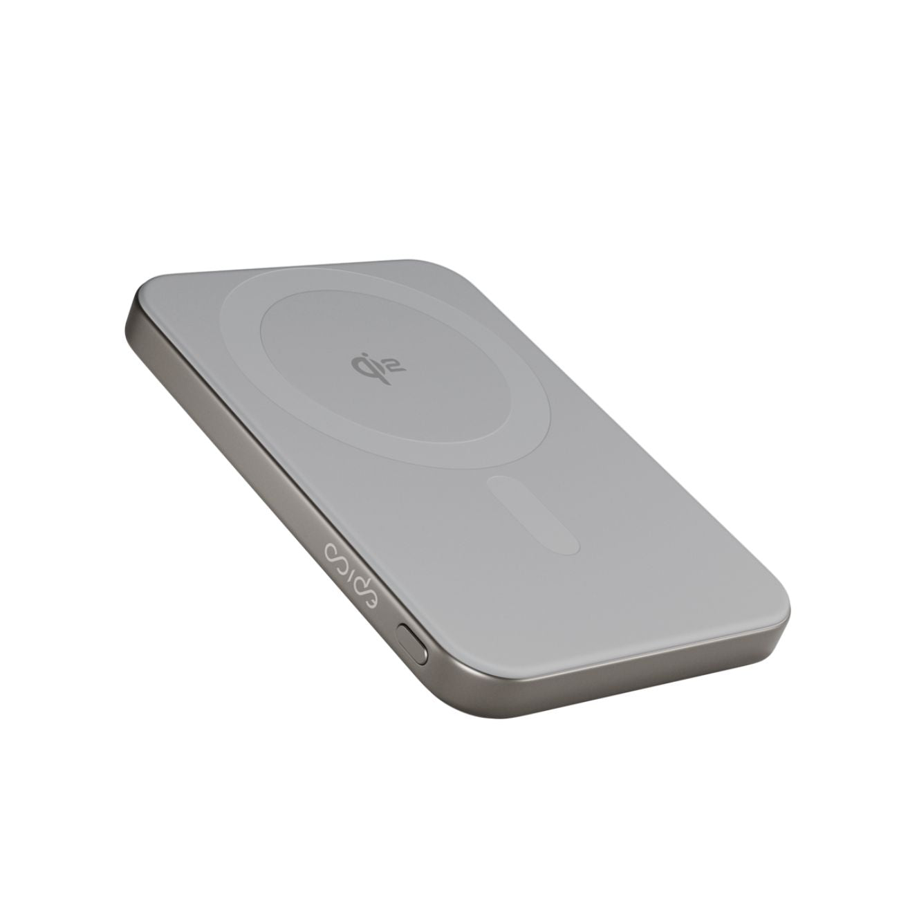 Bezdrátová hliníková powerbanka se stojánkem Epico UltraPack Qi2 Stand 5000mAh Mag+ EM52 - titanová