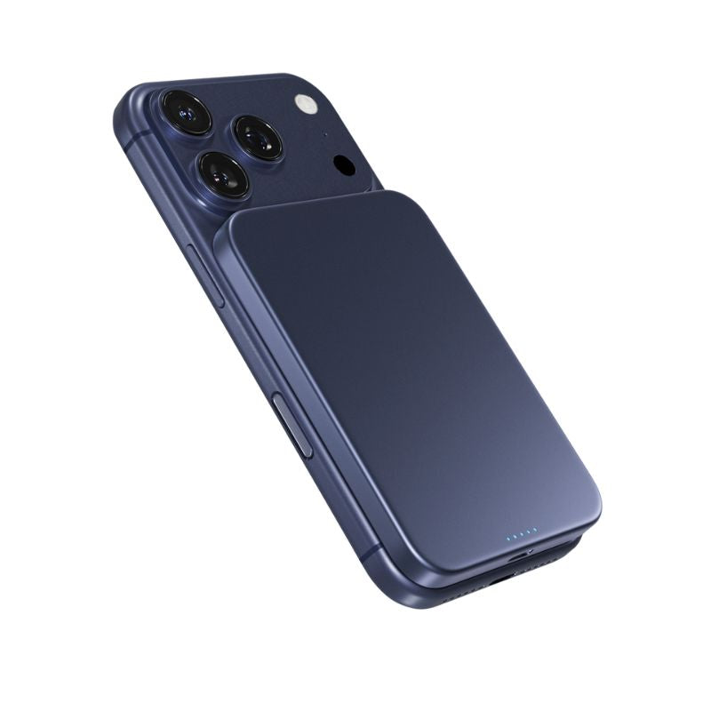 5 000mAh hliníková MagSafe powerbanka Epico UltraPack Qi2 Slim - modrá