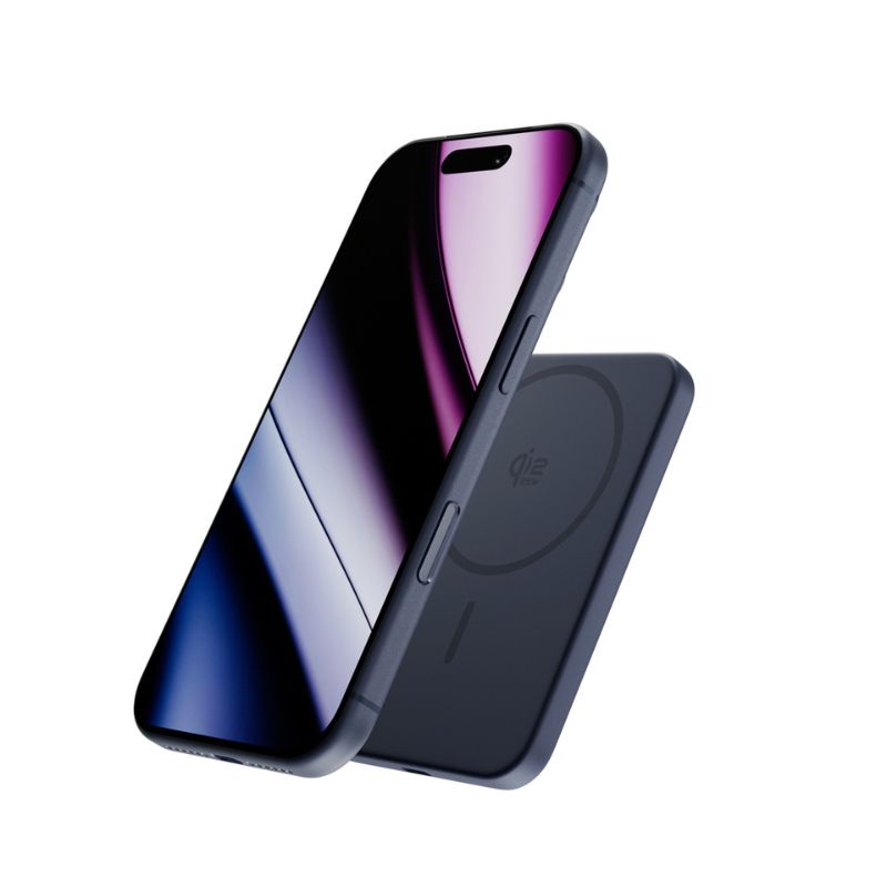 5 000 mAh hliníková MagSafe powerbanka Epico UltraPack Qi2 25W - tmavě modrá