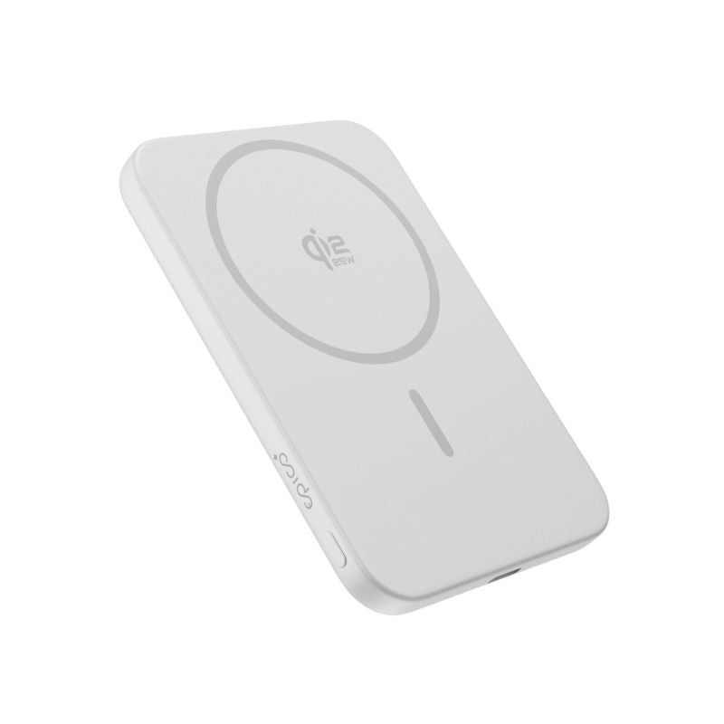 5 000 mAh hliníková MagSafe powerbanka Epico UltraPack Qi2 25W - stříbrná