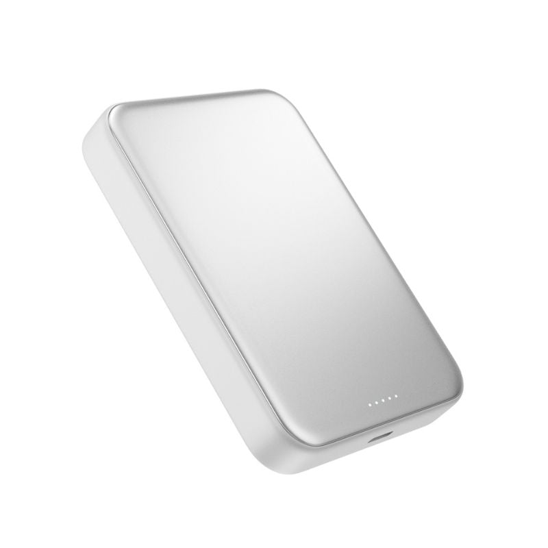 10 000mAh hliníková powerbanka Epico UltraPack Qi2 25W - stříbrná