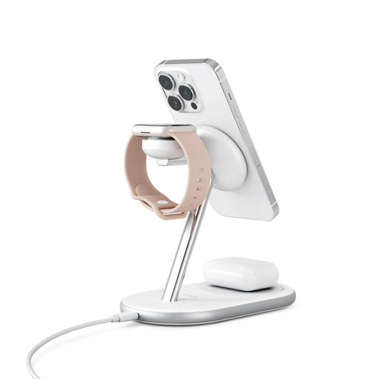 3v1 nabíjecí MagSafe stojan 15W Epico - bílý - istyle.work