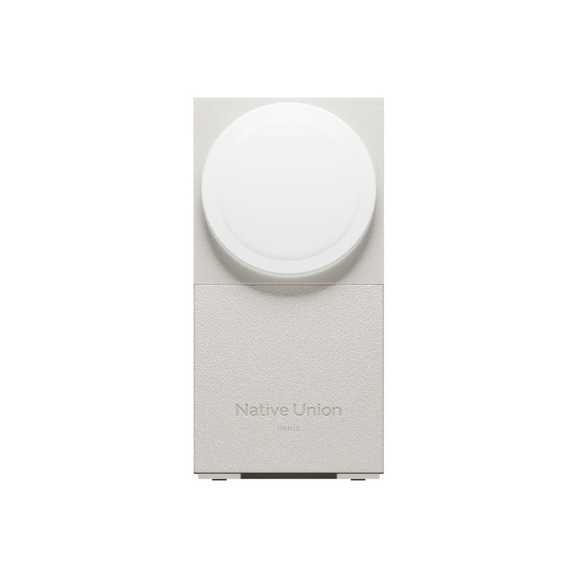 Bezdrátová nabíječka s mezinárodními adaptéry Native Union Rise 3-in-1 Qi2 - stříbrná - istyle.work