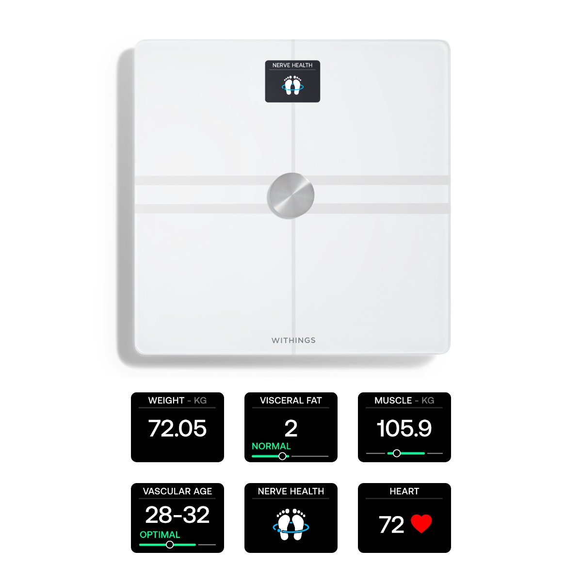 Chytrá Wi-Fi váha pro kompletní tělesnou analýzu Withings Body Comp - bílá - istyle.work