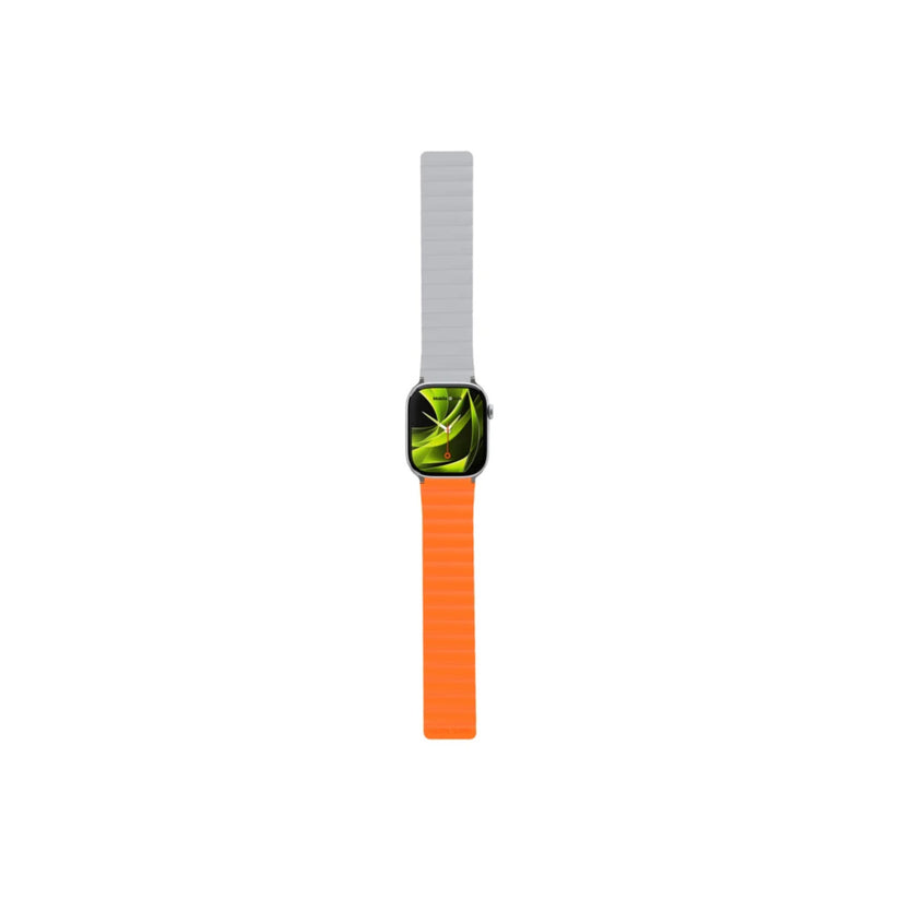 Řemínek pro Apple Watch 42/44/45/49 mm Mobile Magnetic Strap II - oranžový/šedý - istyle.work