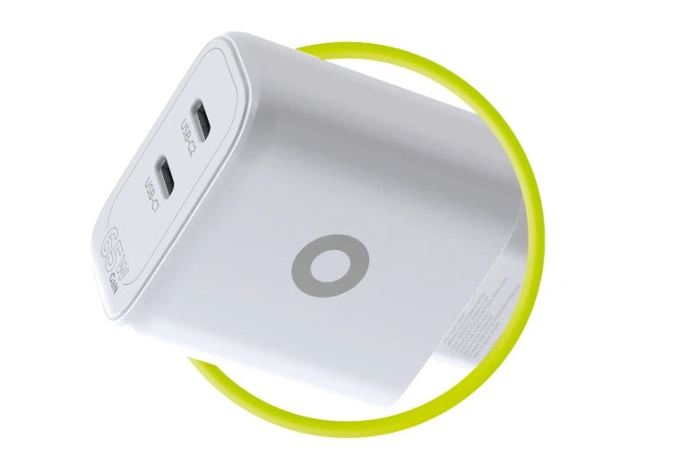65W adaptér Mobile Origin GaN Dual USB-C Charger MO19 - bílý - istyle.work