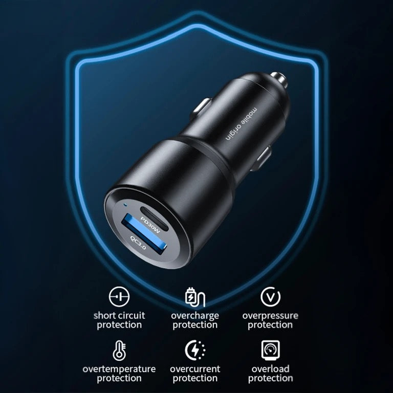 Nabíječka do auta Mobile Origin Car Charger 60W USB-C a USB-A - istyle.work