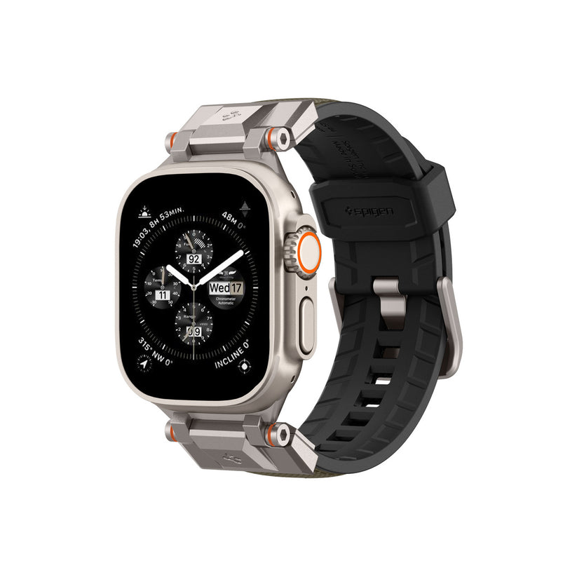 Řemínek pro Apple Watch 49mm/46mm/45mm/44mm Spigen DuraPro Armor - zelený - istyle.work