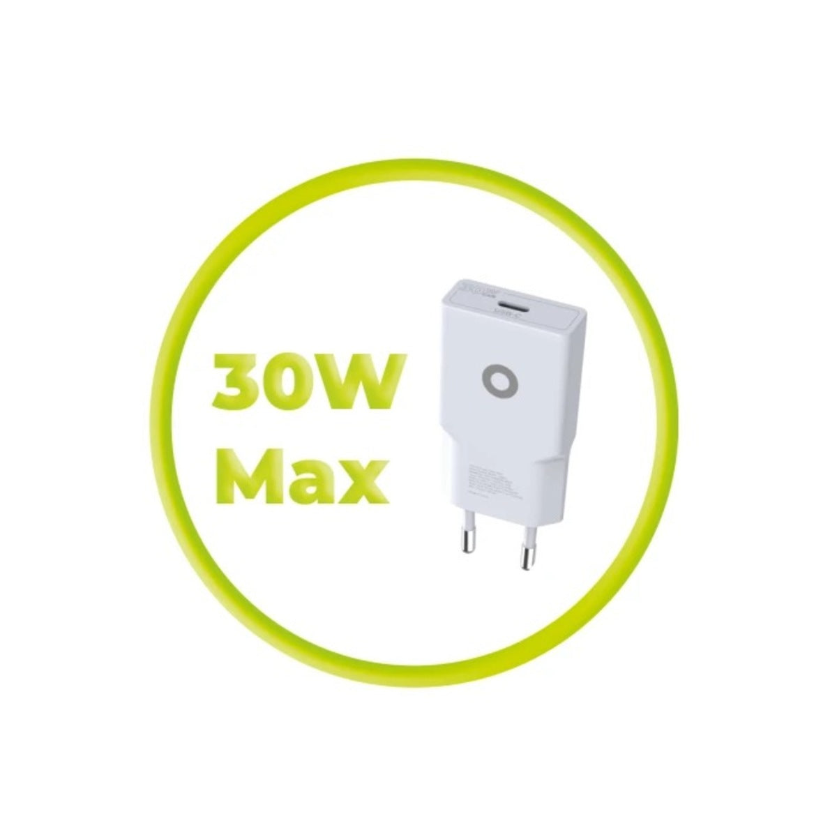 30W adaptér Mobile Origin GaN Slim Charger MO17 - bílý - istyle.work