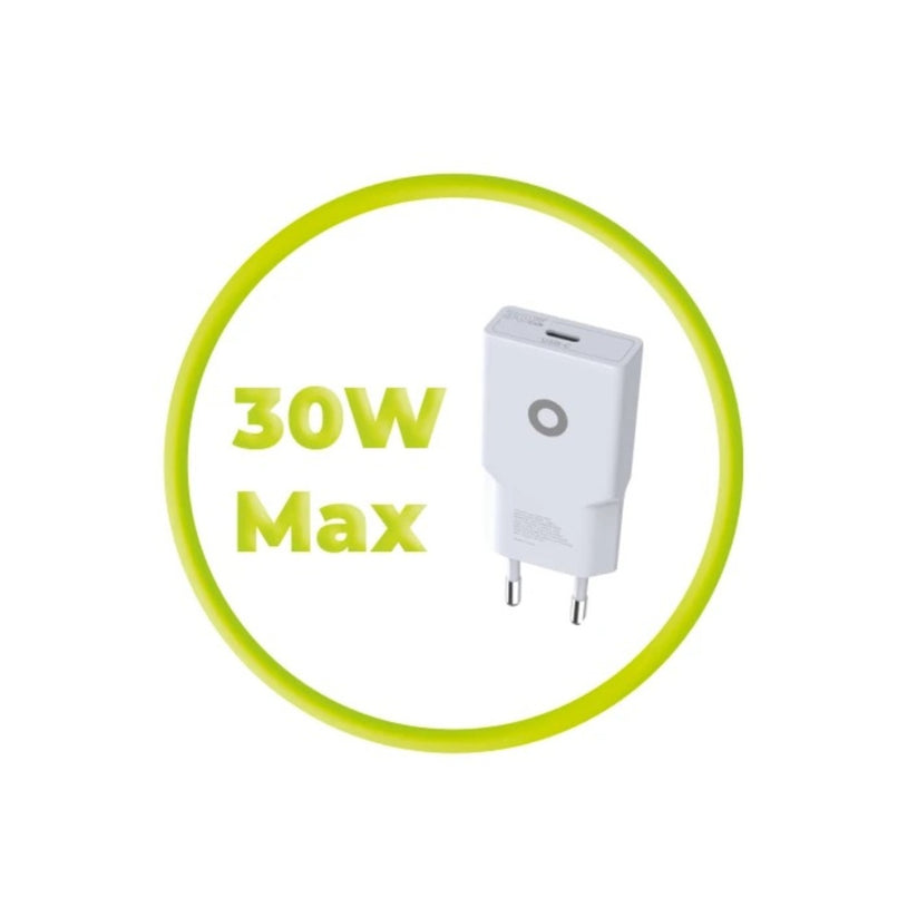 30W adaptér Mobile Origin GaN Slim Charger MO17 - bílý - istyle.work