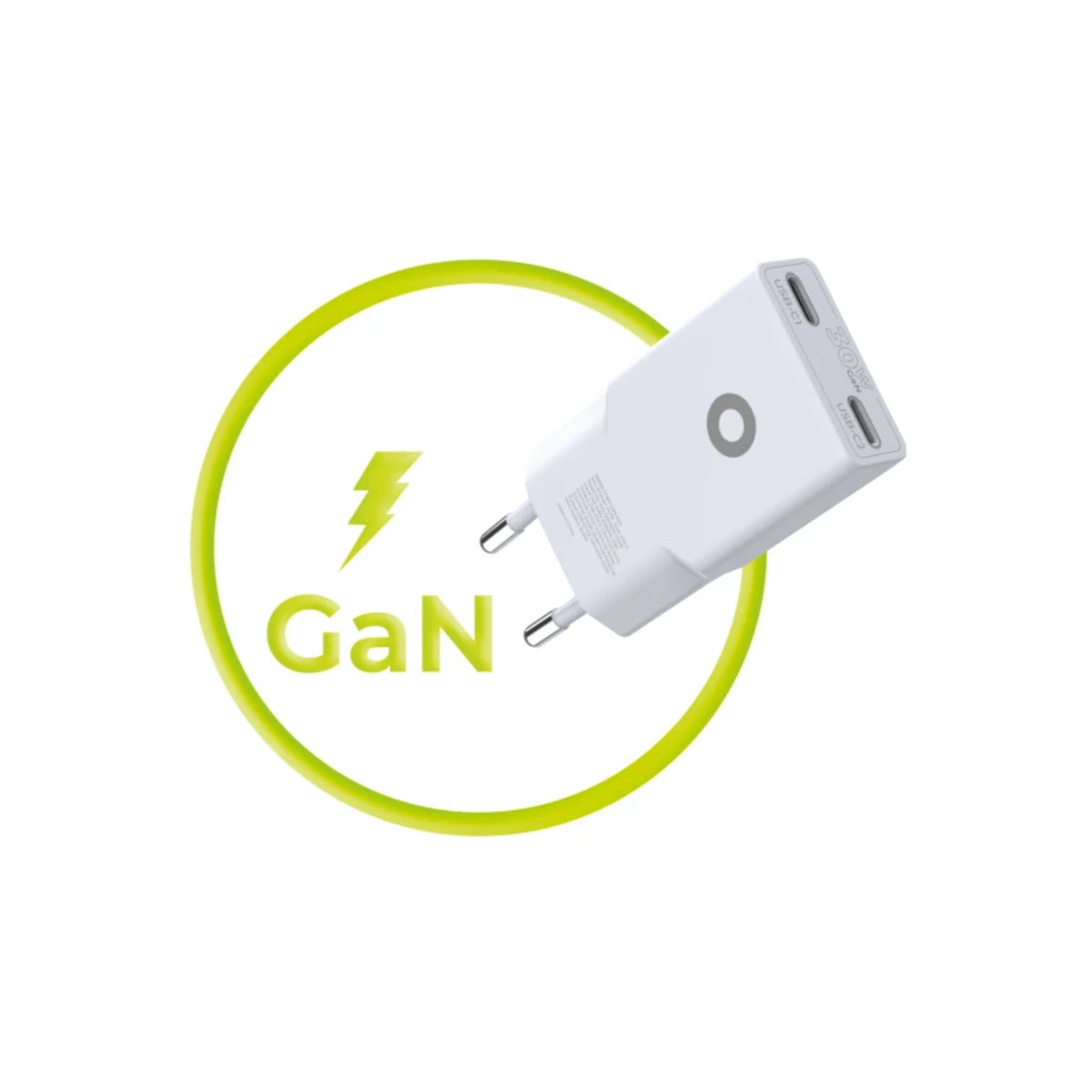 30W adaptér Mobile Origin GaN Slim Charger MO18 - bílý - istyle.work