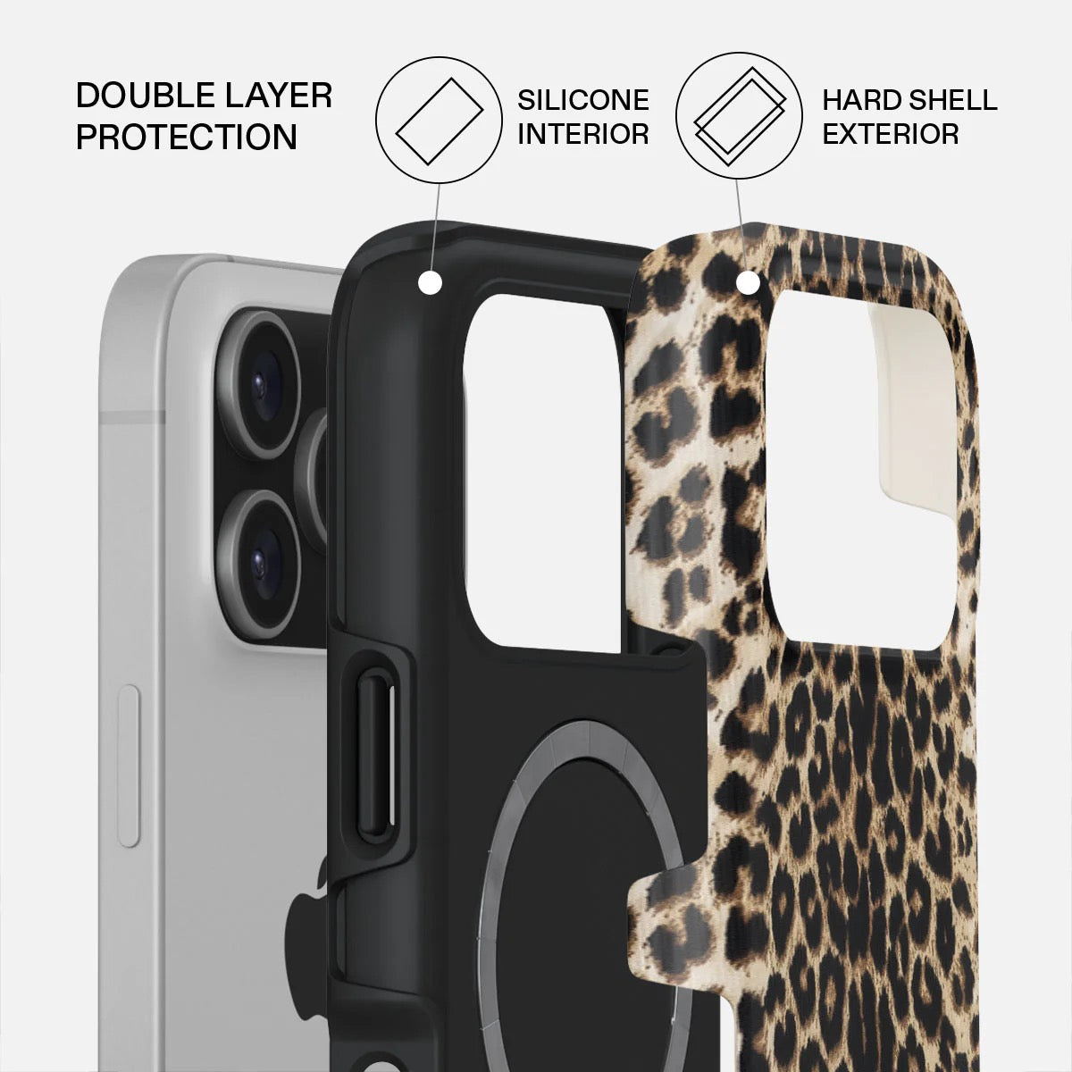 Kryt pro iPhone 17 Pro Max Burga Player Tough MagSafe Case - leopard - istyle.work