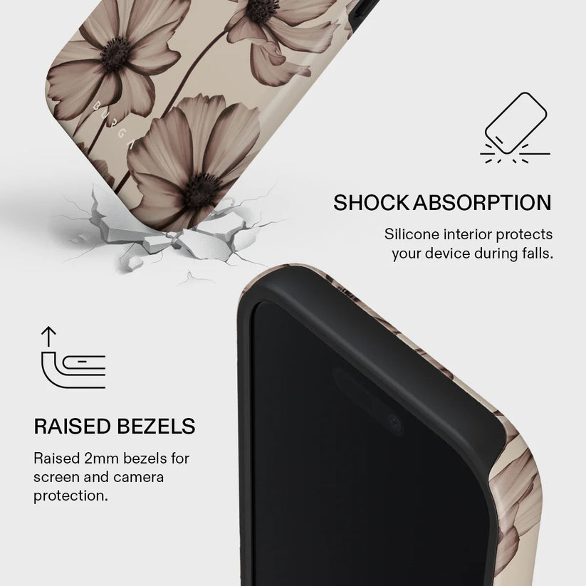 Kryt pro iPhone 17 Burga Barely Yours Tough MagSafe Case - květinový - istyle.work