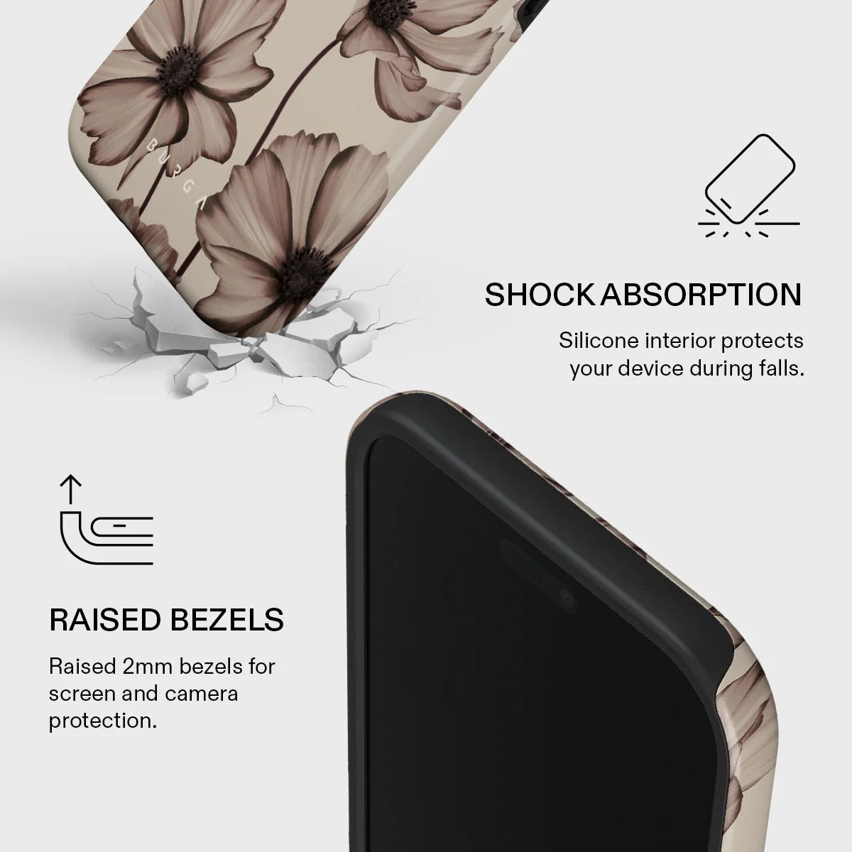 Kryt pro iPhone Air Burga Barely Yours Tough MagSafe Case - květinový - istyle.work