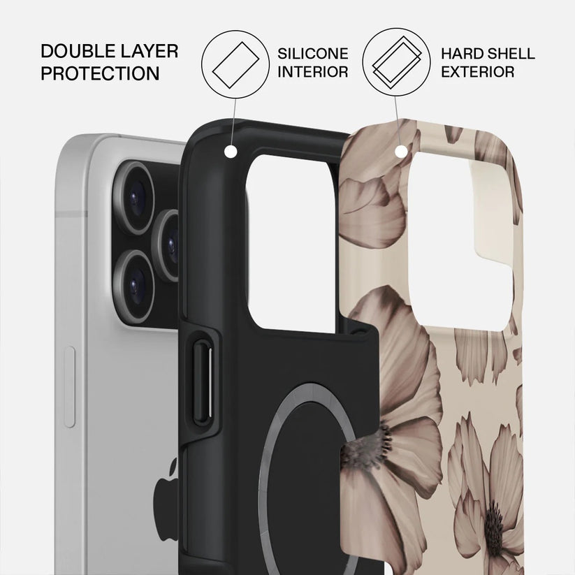 Kryt pro iPhone 17 Pro Max Burga Barely Yours Tough MagSafe Case - květinový - istyle.work