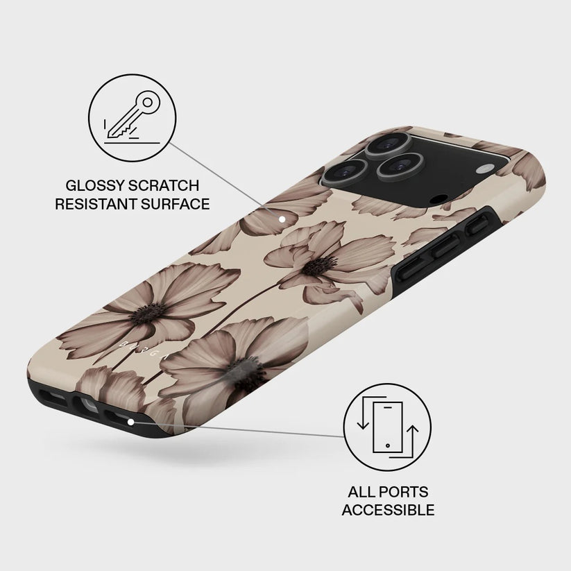 Kryt pro iPhone 17 Pro Max Burga Barely Yours Tough MagSafe Case - květinový - istyle.work