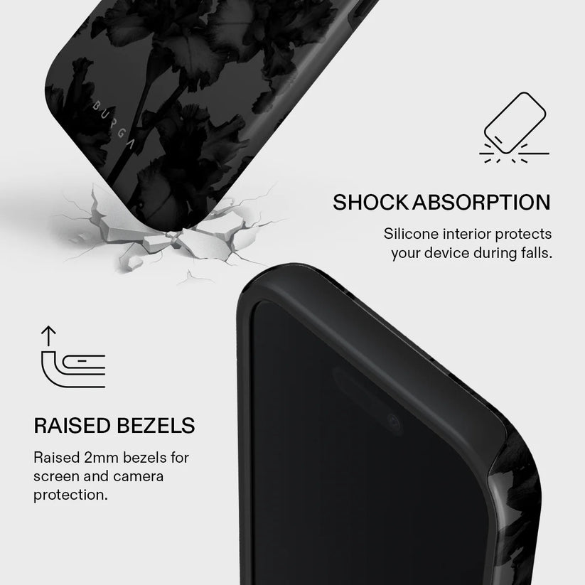 Kryt pro iPhone 17 Burga Nocturnal Tough MagSafe Case - květinový tmavý - istyle.work