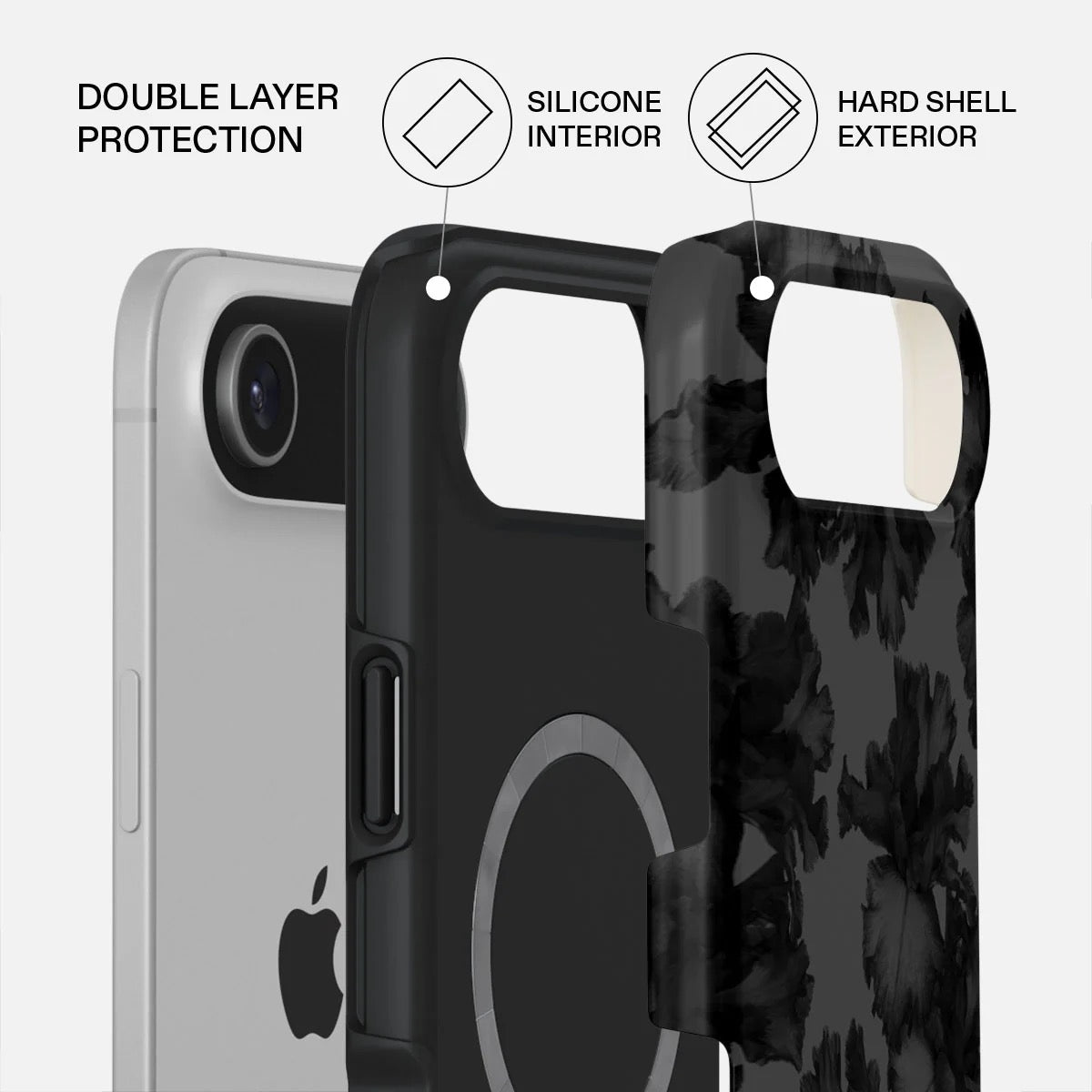 Kryt pro iPhone Air Burga Nocturnal Tough MagSafe Case - květinový tmavý - istyle.work