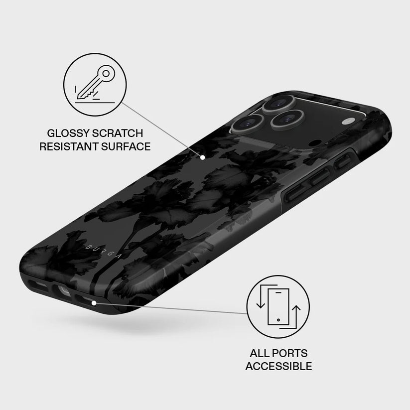 Kryt pro iPhone 17 Pro Max Burga Nocturnal Tough MagSafe Case - květinový tmavý - istyle.work