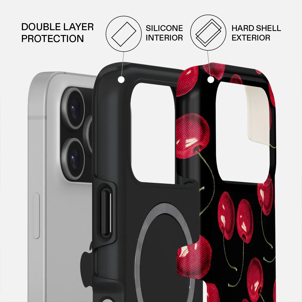 Kryt pro iPhone 17 Pro Burga Cherrybomb Tough MagSafe Case - třešeň - istyle.work