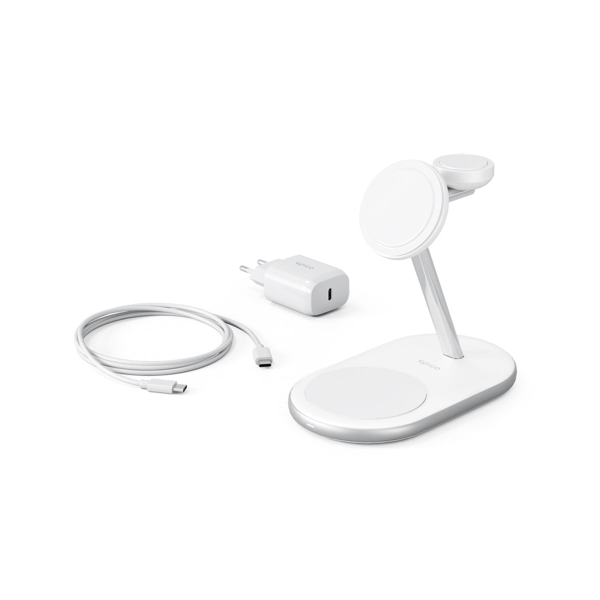 3v1 nabíjecí MagSafe stojan 15W Epico - bílý - istyle.work