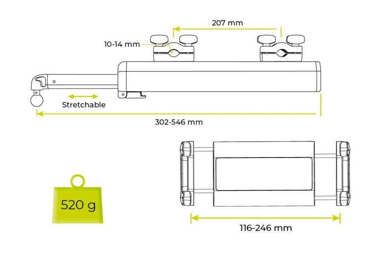 Držák do auta Mobile Origin Tablet and Phone Car Headrest Mount Arm CA17