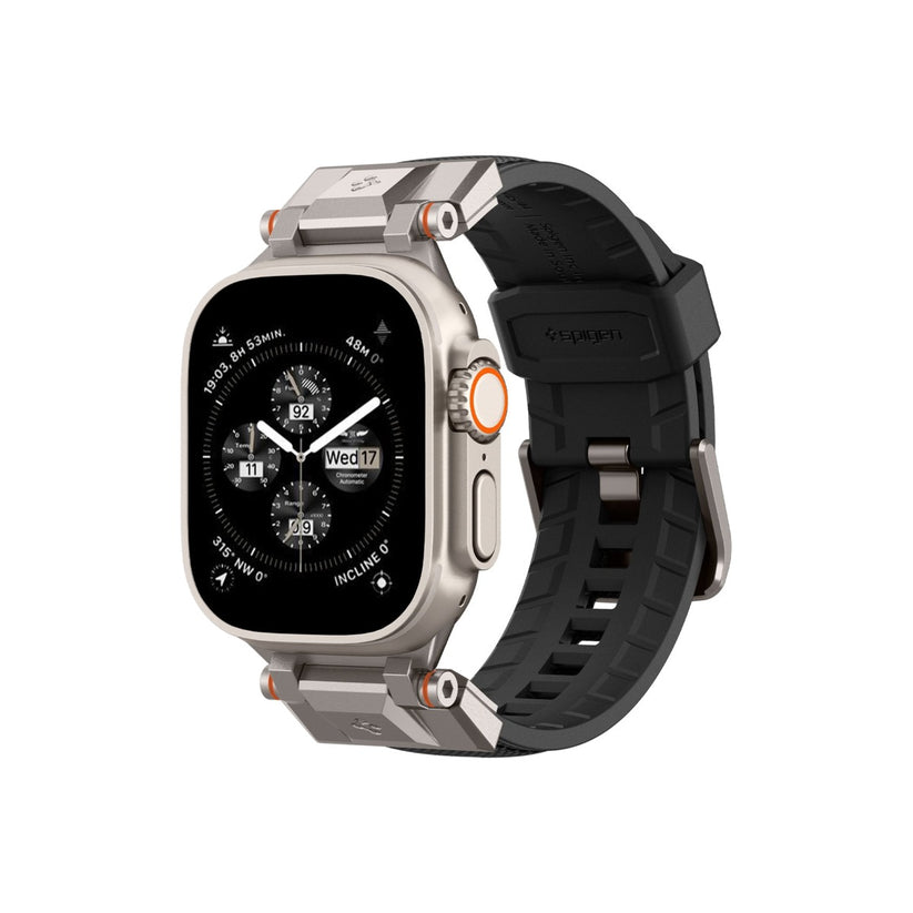 Řemínek pro Apple Watch 42/44/45/49 mm Spigen Dura Pro Armor Band - černý - istyle.work