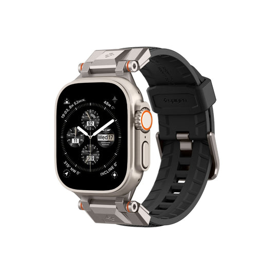 Řemínek pro Apple Watch 42/44/45/49 mm Spigen Dura Pro Armor Band - černý - istyle.work