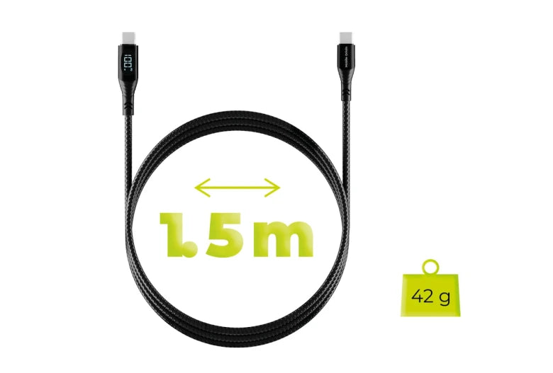 Kabel Mobile Origin 66W Display Cable USB-A na USB-C 1,5 m - černý