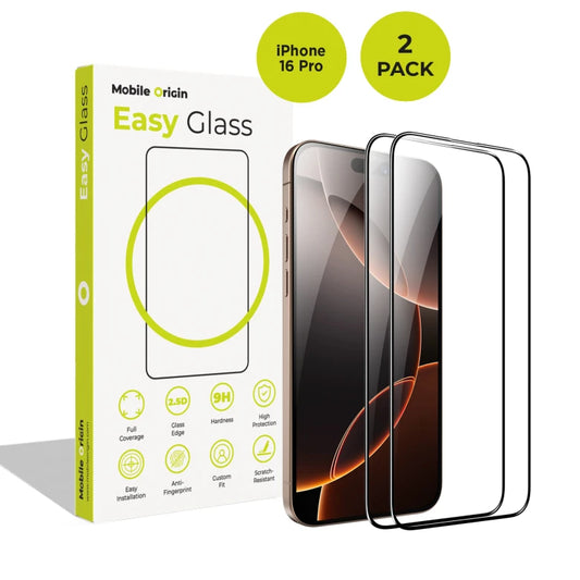 Ochranné sklo pro iPhone 16 Pro Mobile Origin EasyGlass - 2 ks