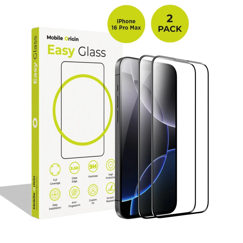 Ochranné sklo pro iPhone 16 Pro Max Mobile Origin EasyGlass - 2 ks