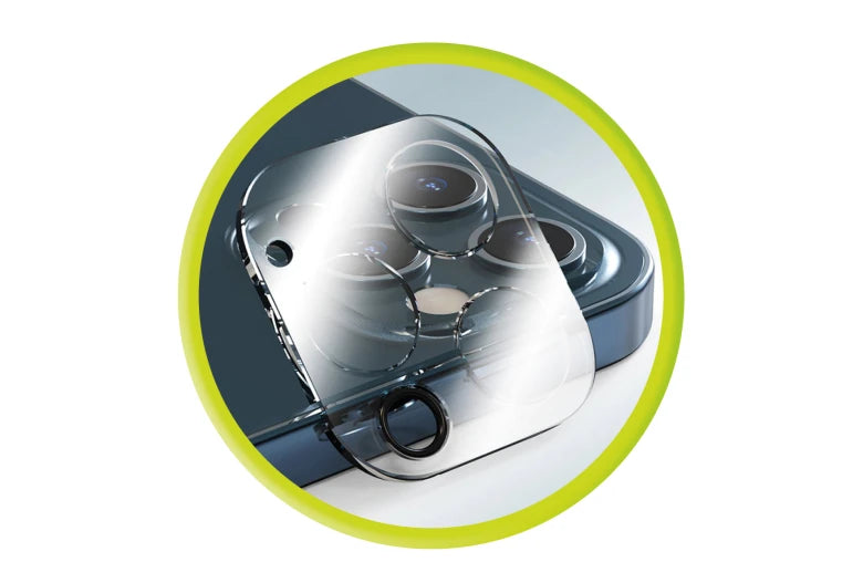 Sklo na fotoaparát pro iPhone 13 Pro / 13 Pro Max Mobile Origin Easy Lens Full Cover - průhledné