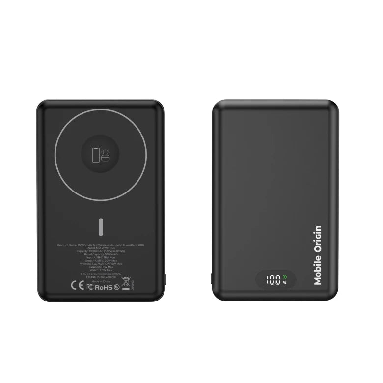 10 000 mAh magnetická bezdrátová powerbanka Mobile Origin PB8