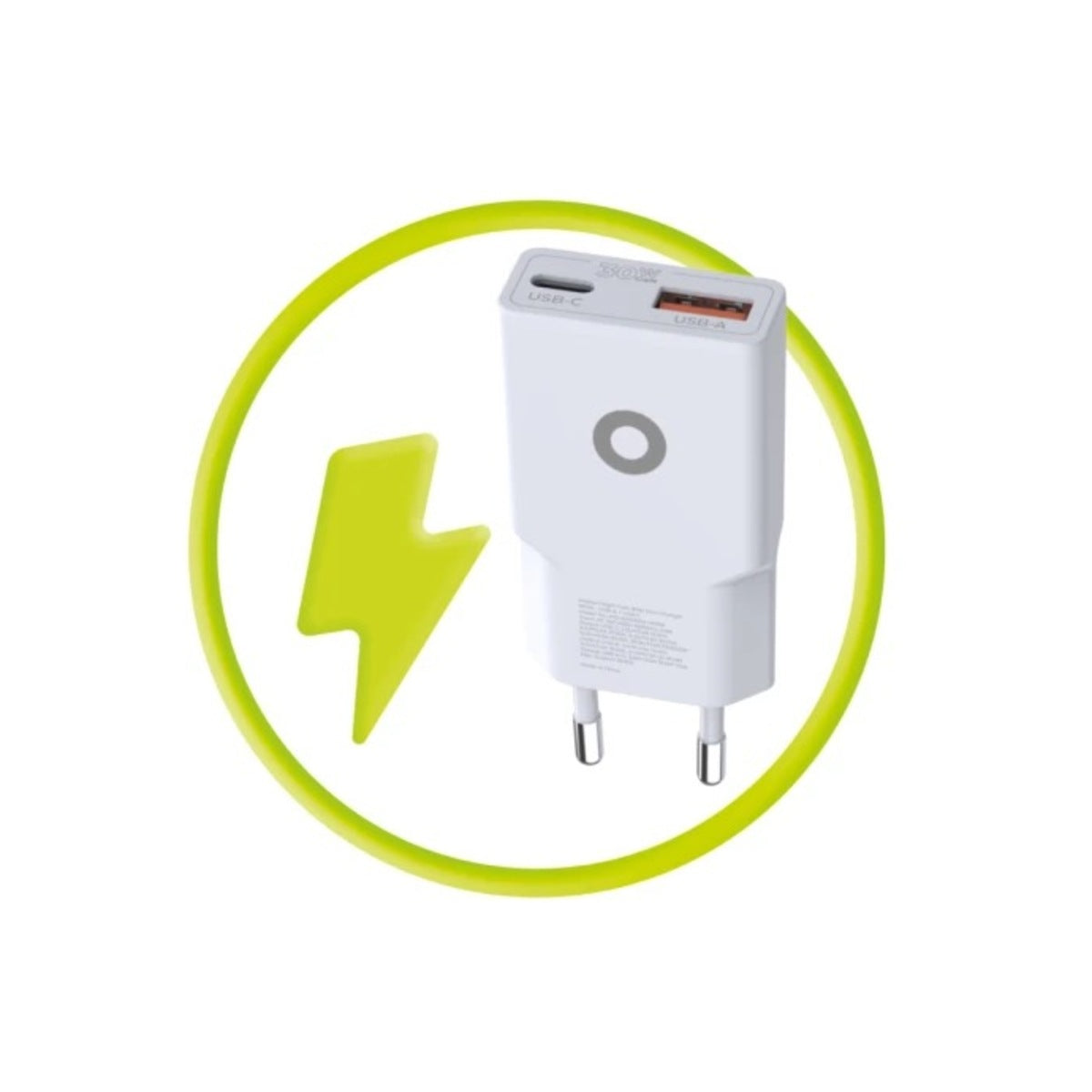 30W adaptér Mobile Origin GaN Slim Charger MO16 - bílý - istyle.work