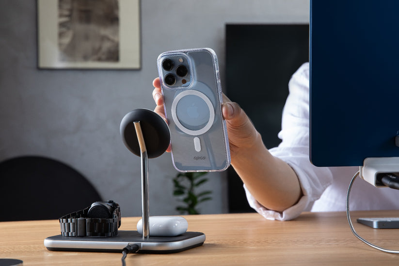 Bezdrátová nabíječka 3v1 Epico Made for MagSafe s adaptérem v balení - černá - istyle.work