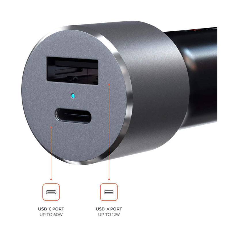 72W USB-C PD nabíječka do auta Satechi - vesmírně šedá - istyle.work