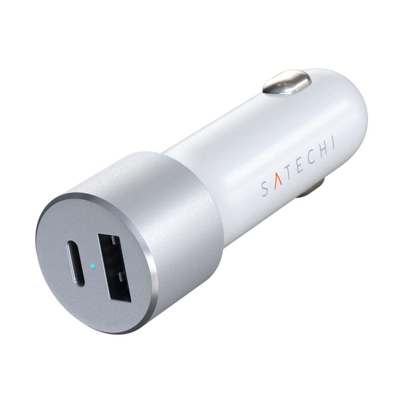 Nabíječka do auta Satechi 72W USB-C PD – stříbrná - istyle.work