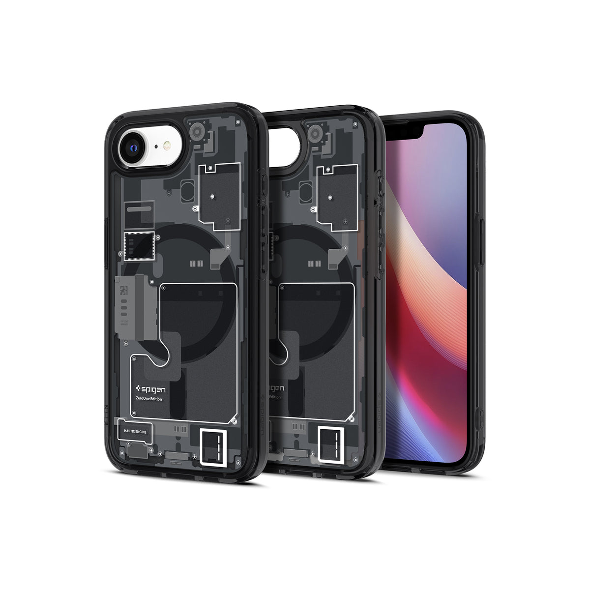 MagSafe kryt pro iPhone 16e Spigen Ultra Hybrid - zero one black - istyle.work