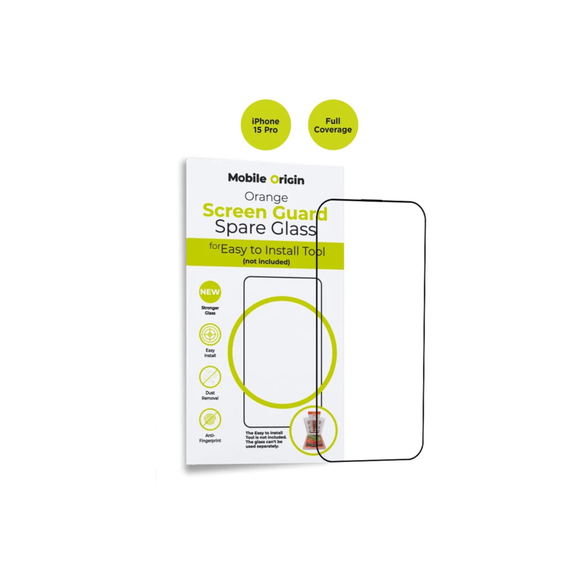 Ochranné sklo pro iPhone 15 Pro Mobile Origin Screen Guard Spare Glass