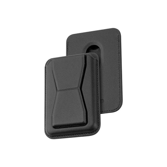 Kožená MagSafe peněženka Dviced s podstavcem – černá - istyle.work