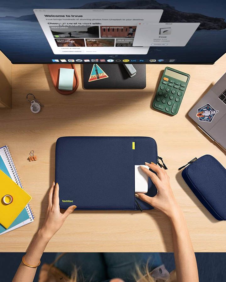 Pouzdro a brašna pro MacBook Pro 16" tomtoc Sleeve Kit - modré - istyle.work