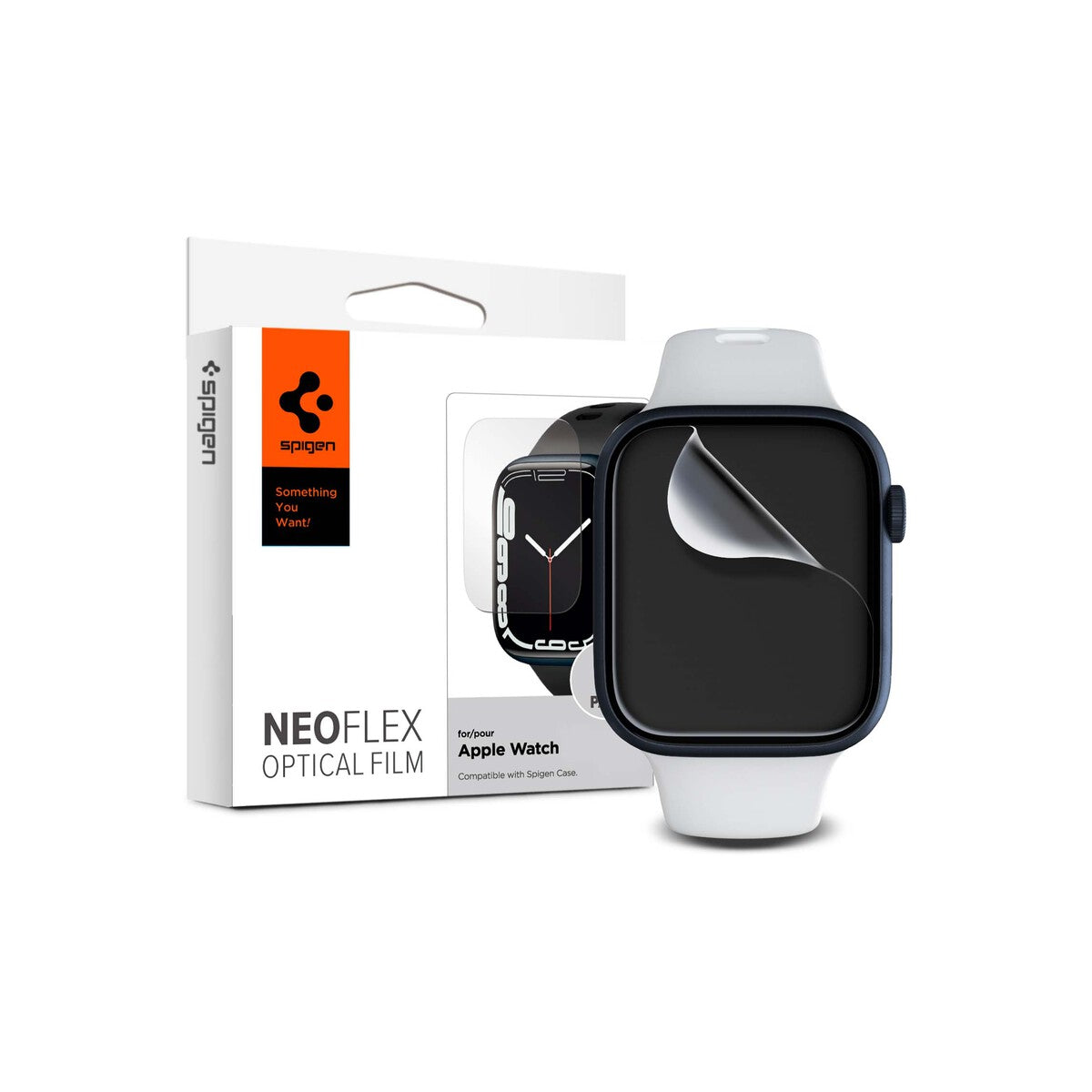 Sada ochranných fólií na Apple Watch 45 mm Spigen Film Neo Flex - istyle.work