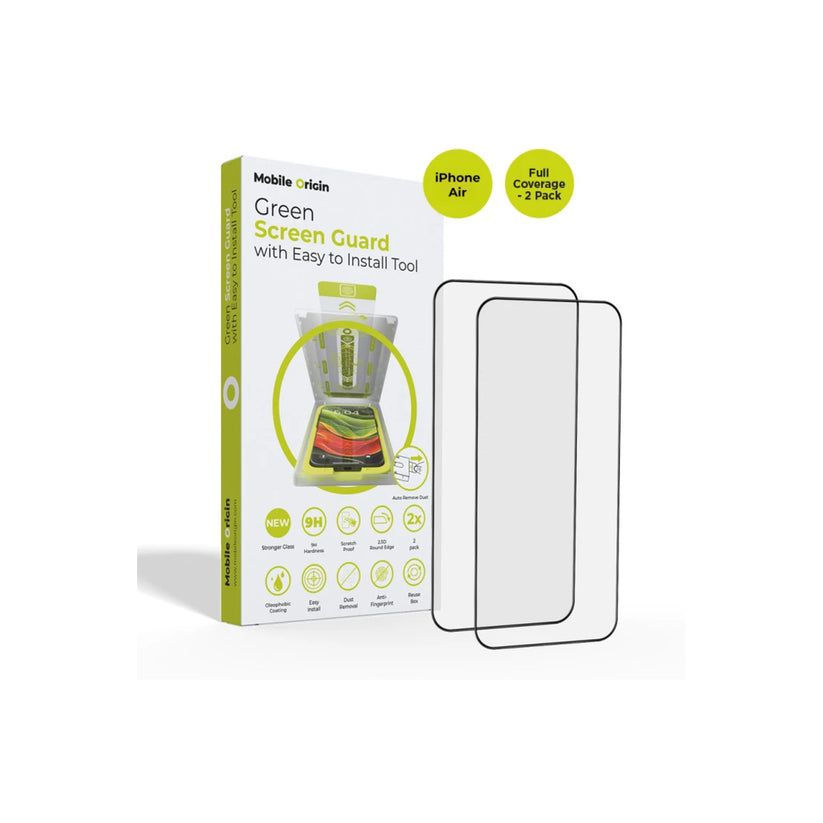 Ochranné sklo pro iPhone Air Mobile Origin Screen Guard s aplikátorem, úplným pokrytím, 2 ks - istyle.work