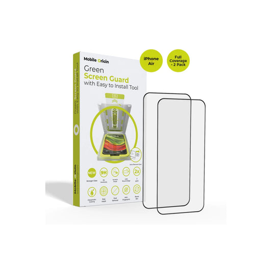 Ochranné sklo pro iPhone Air Mobile Origin Screen Guard s aplikátorem, úplným pokrytím, 2 ks - istyle.work